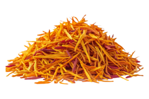 Saffron threads isolated on transparent background png
