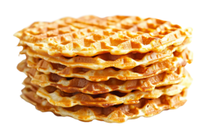 Waffle stack isolated on transparent background. png