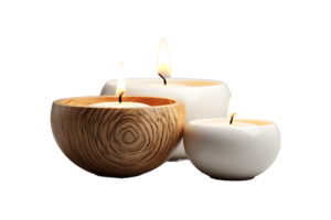 Bowl Candle on transparent background. png