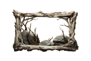 Bone Picture Frame on transparent background. png