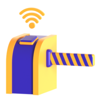 A wifi signal is connected to a lock png