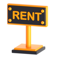 A sign that says rent on it png
