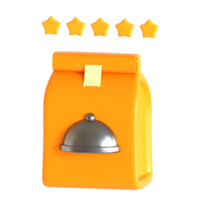 A box with a bell and five stars png