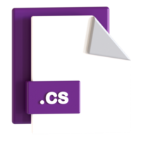 A purple file folder with the word cs on it png