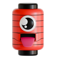 A red and black toy with a big eye png
