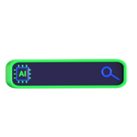 A green and blue button with a search icon png
