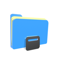A blue folder with a yellow folder inside png