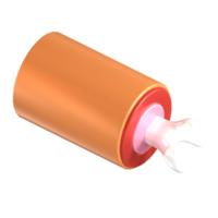 A tube with a toothbrush inside of it png