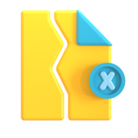 A file folder with a blue x on it png