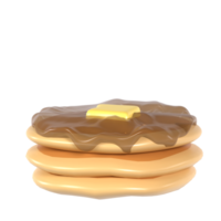 A stack of pancakes with a butter on top png