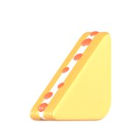 A slice of hot dog with a slice of cheese on top png