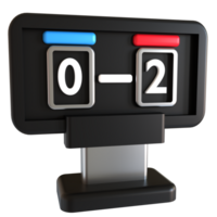 A black and red electronic scoreboard with two numbers png