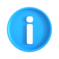 A blue button with the word i on it png