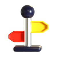 A toy road sign with two arrows pointing in different directions png