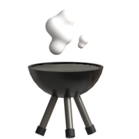 A grill with a white cloud coming out of it png