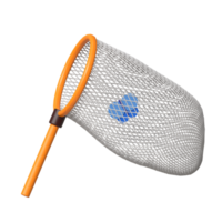 A net with a blue ball in it png