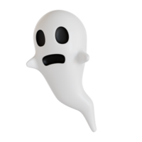A ghost with a sad expression on its face png