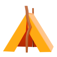 A tent with a stick sticking out of it png