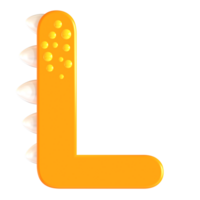 A letter l with a tooth on it png