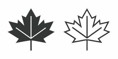Maple Leaf Icons Set vector
