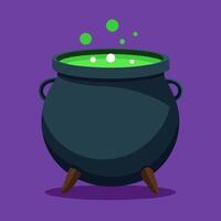 Magical Cauldron with Potion Icon vector