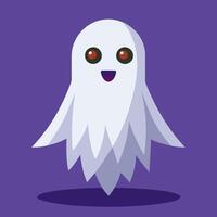 Ghost Icon in Flat Style for Halloween vector