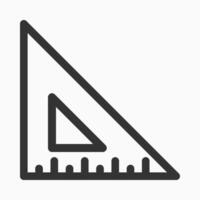 Triangle Ruler Icon for Geometric Measurement vector