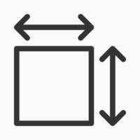 Expand Arrow Icon for Dimension Measurement vector