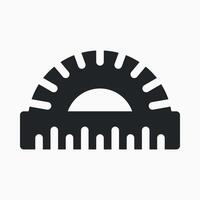Protractor Icon for Educational Use vector