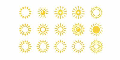 Sun Icon Set vector