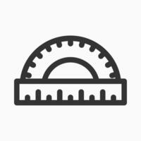 Protractor Icon for Angle Measurement vector