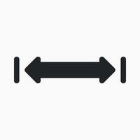 Double Arrow Icon for Distance Measurement vector