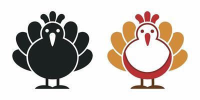 Turkey Icons for Thanksgiving vector