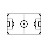 illustration of soccer field with outline style suitable for any purpose vector