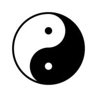 yin-yang symbol without border around the edge. vector