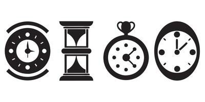 Time Clock Icon Set vector