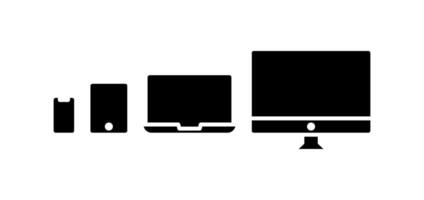 Computer and Devices Icons for Technology Use vector