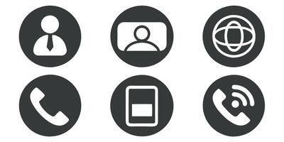 Contact Communication Icon Set vector