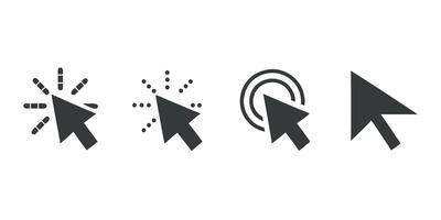 Cursor Clicking Icon Set vector