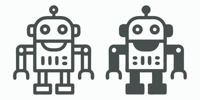 Robot Icons for Technology Themes vector