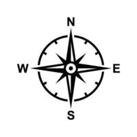 compass rose with North, South, East and West indicated vector