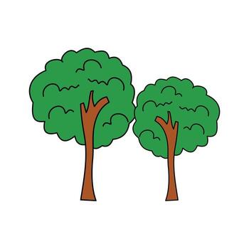 Tree icon isolated on white background for your web and mobile app design. Illustration element design with nature theme. plant and tree vector