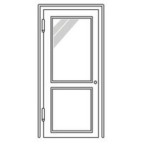 Cioloring door icon. Outline illustration of door icon for web. Coloring book with house part design element. Door icon. Home architecture and building theme. Isolated design. vector