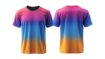 front and back mockup t - shirts with different colors png
