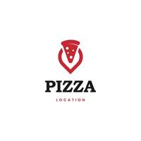 Pizza location logo design modern concept vector