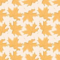 Seamless pattern of autumn maple leaves for print on fabrics, wrapping paper. vector
