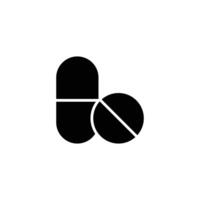 Simple flat minimalist medicine of pills and capsules. Health care basic element graphic resources. vector