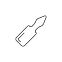 Medical ampoule line icon linear style sign for mobile concept and web design vial ampoule. Editable stroke vector