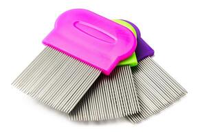 Multiple lice combs with multiple fine teeth for effective lice removal and scalp care photo
