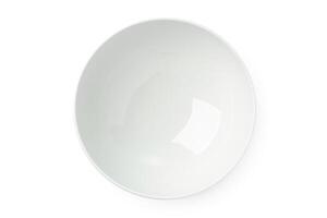 White empty bowl isolated on white background photo